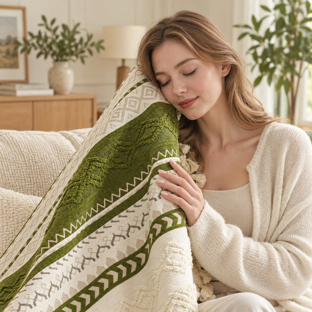 Heritage Chenille Sofa Cover | Non-Slip & Machine Washable