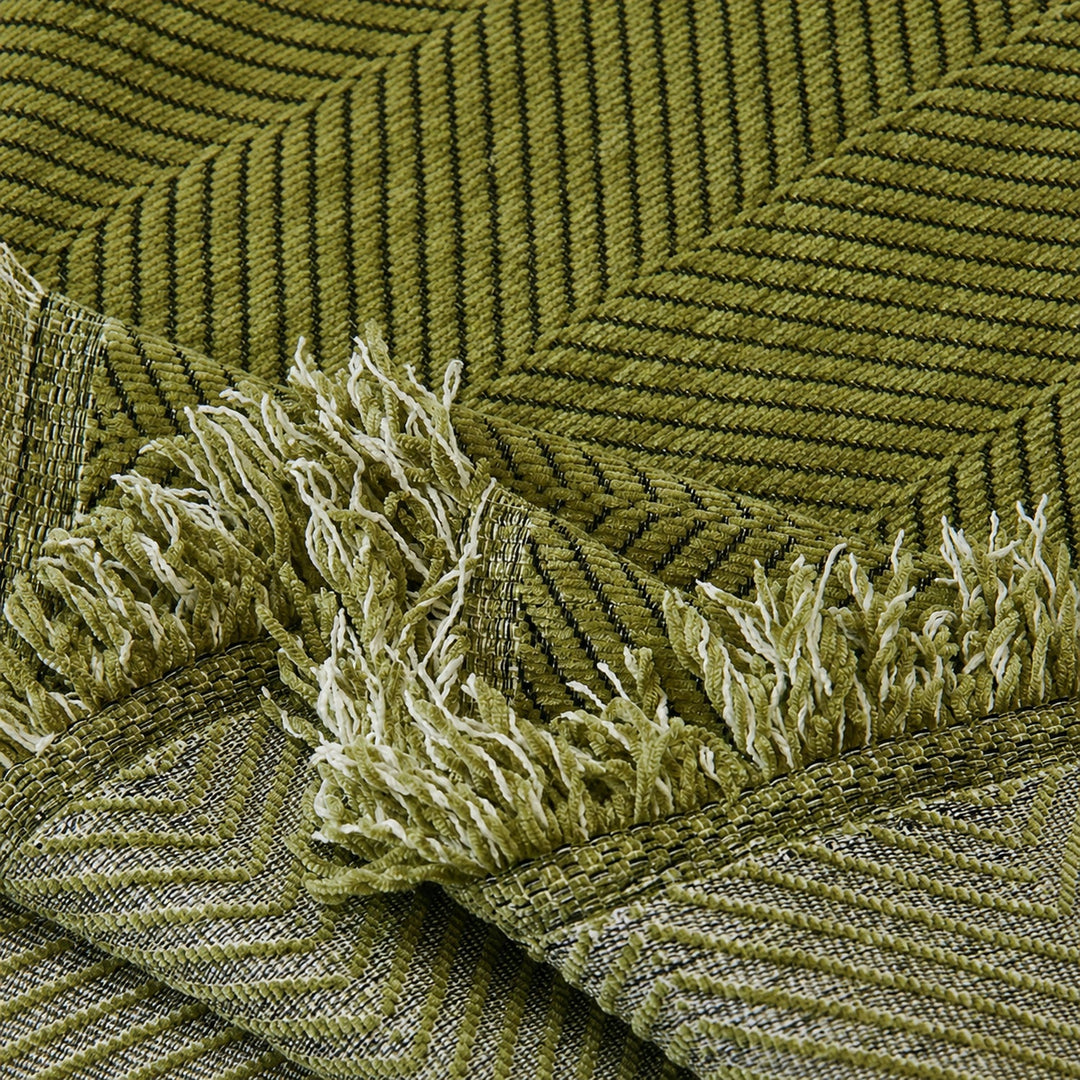 Herringbone Chenille Sofa Throw | Machine-Washable All-Season Sofa Protector
