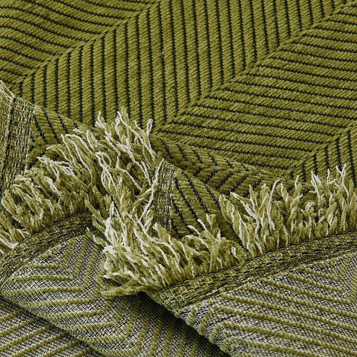 Herringbone Chenille Sofa Throw | Machine-Washable All-Season Sofa Protector