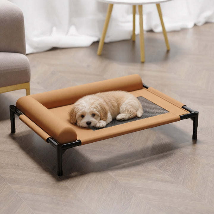 Elevated Dog Bed | Breathable Mesh Raised Cot with Pillow