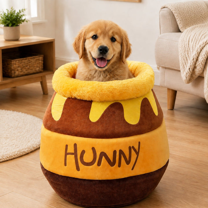 Dog Bed & Cat Bed | Honey Pot House | Soft Plush & Removable Washable Cushion