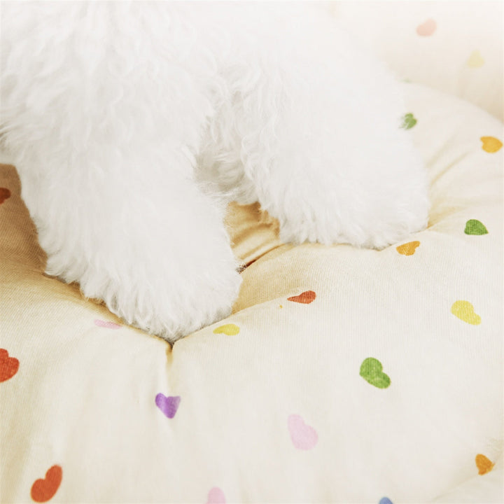 Dog Bed & Cat Bed | Bow Pet Tent | Cotton-Blend Fabric, Hand-Washable & Non-Slip