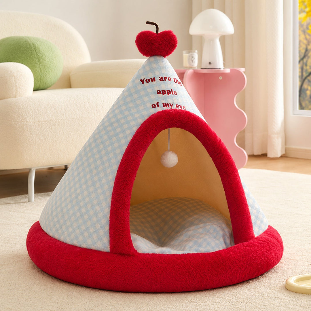 Dog Bed & Cat Bed | Teepee Tent | Cosy Enclosed Hideaway with a Washable Design