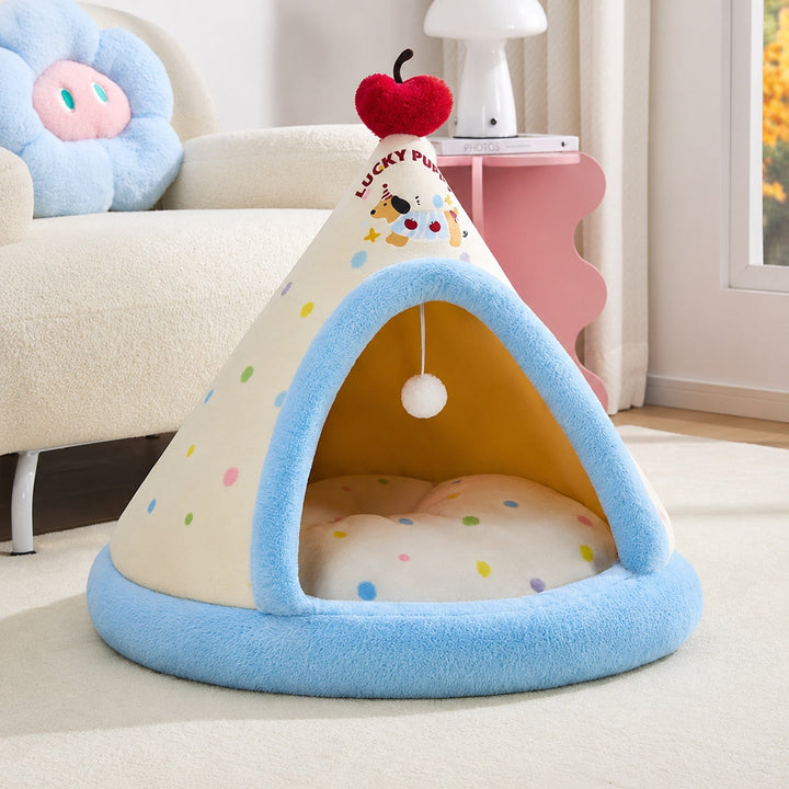 Dog Bed & Cat Bed | Teepee Tent | Cosy Enclosed Hideaway with a Washable Design