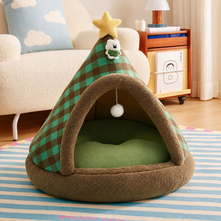 Dog Bed & Cat Bed | Teepee Tent | Cosy Enclosed Hideaway with a Washable Design
