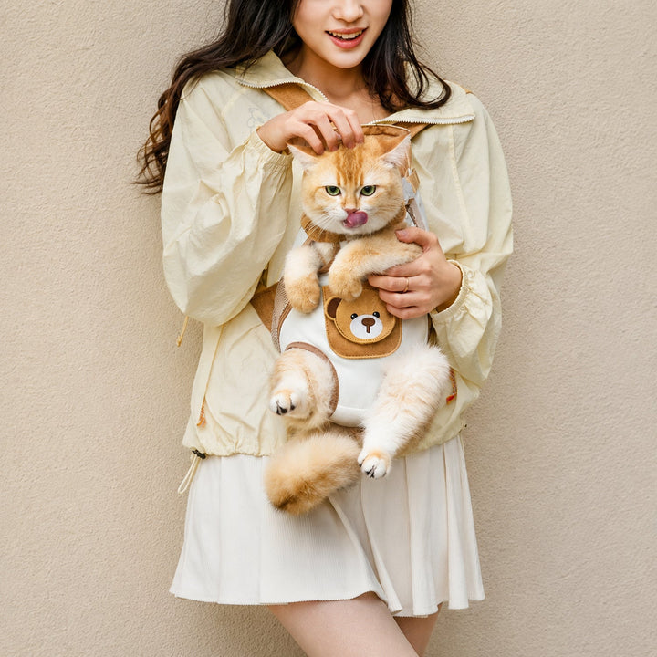 Teddy Bear Pet Carrier Backpack | Breathable Hands-Free Design | Cats & Small Dogs