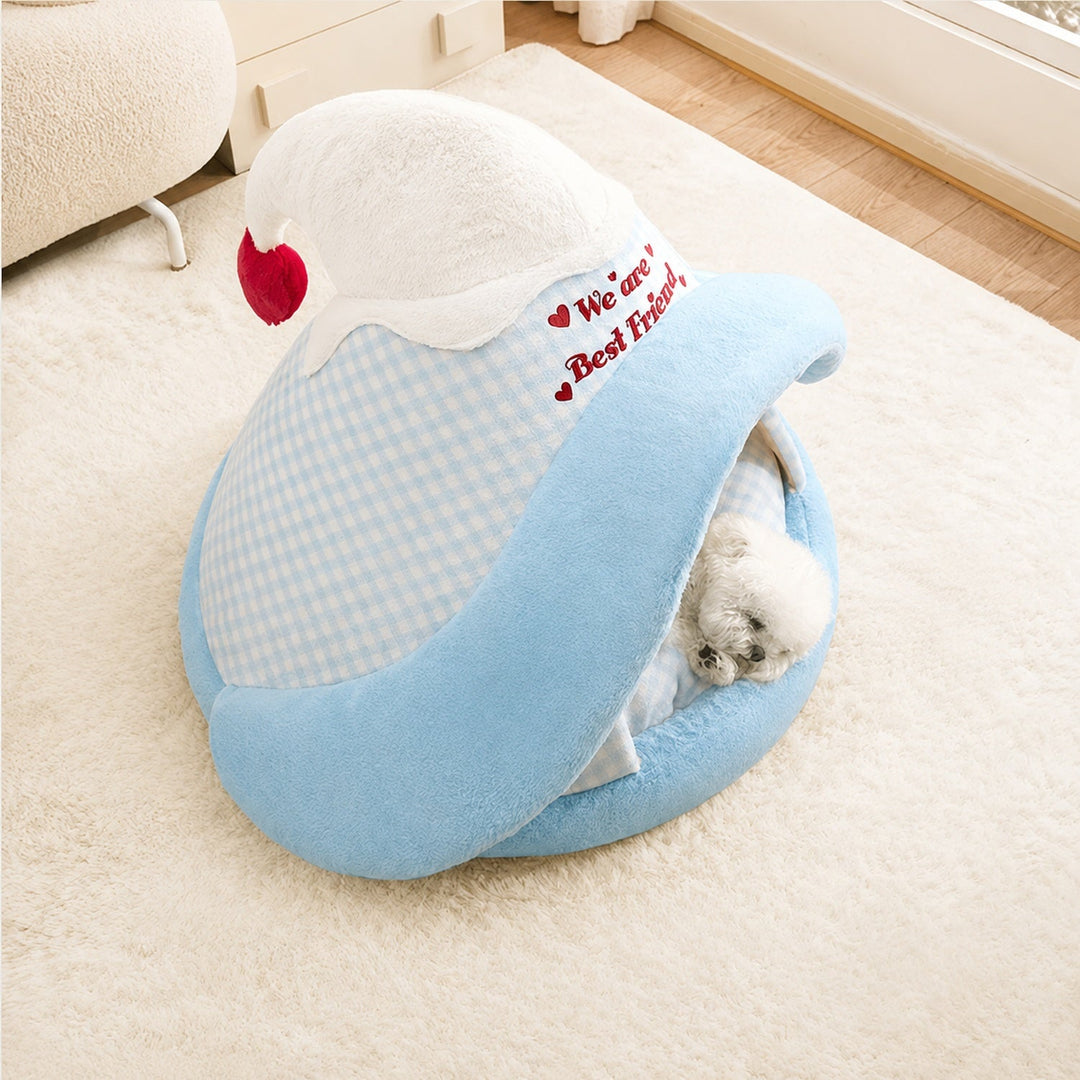 Dog Bed & Cat Bed | Witch Hat House | Soft Plush Hideaway with a Non-Slip Base