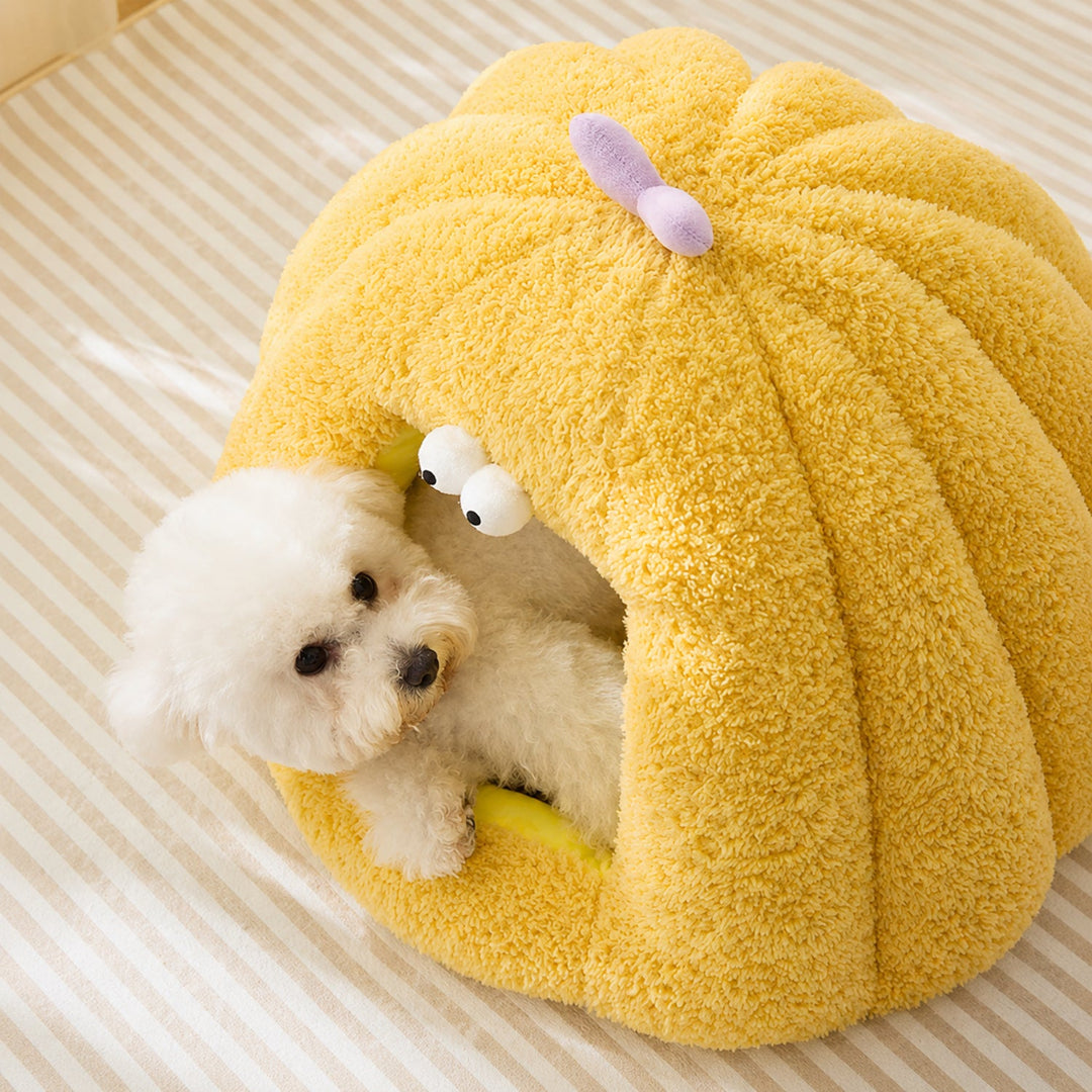 Dog Bed & Cat Bed | Silly Monster House | Soft Plush, Removable Cushion & Non-Slip Base