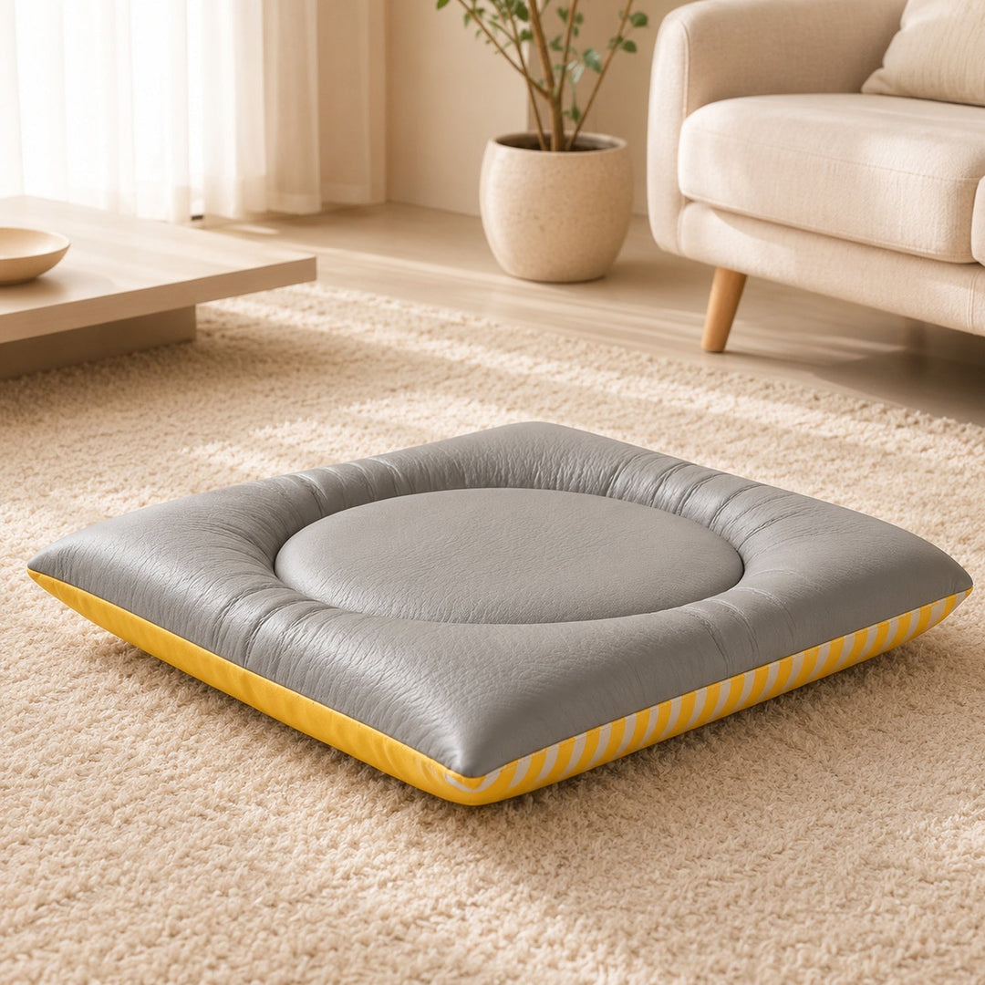 Dog Bed & Cat Bed | Striped Pet Mat | Waterproof Layer & Non-Slip Base