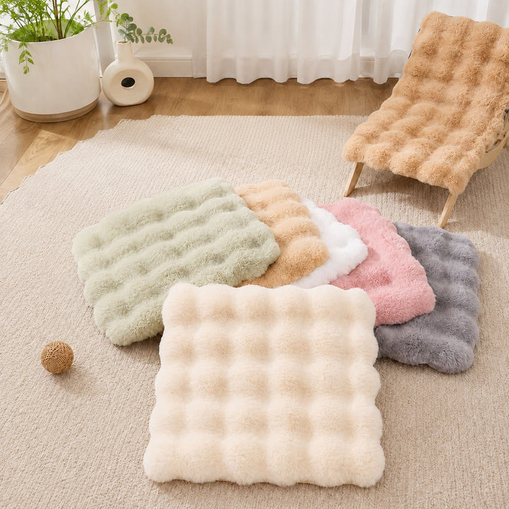 Dog Bed & Cat Bed | Tufted Plush Pet Mat | Soft Cushion for Floors & Chairs