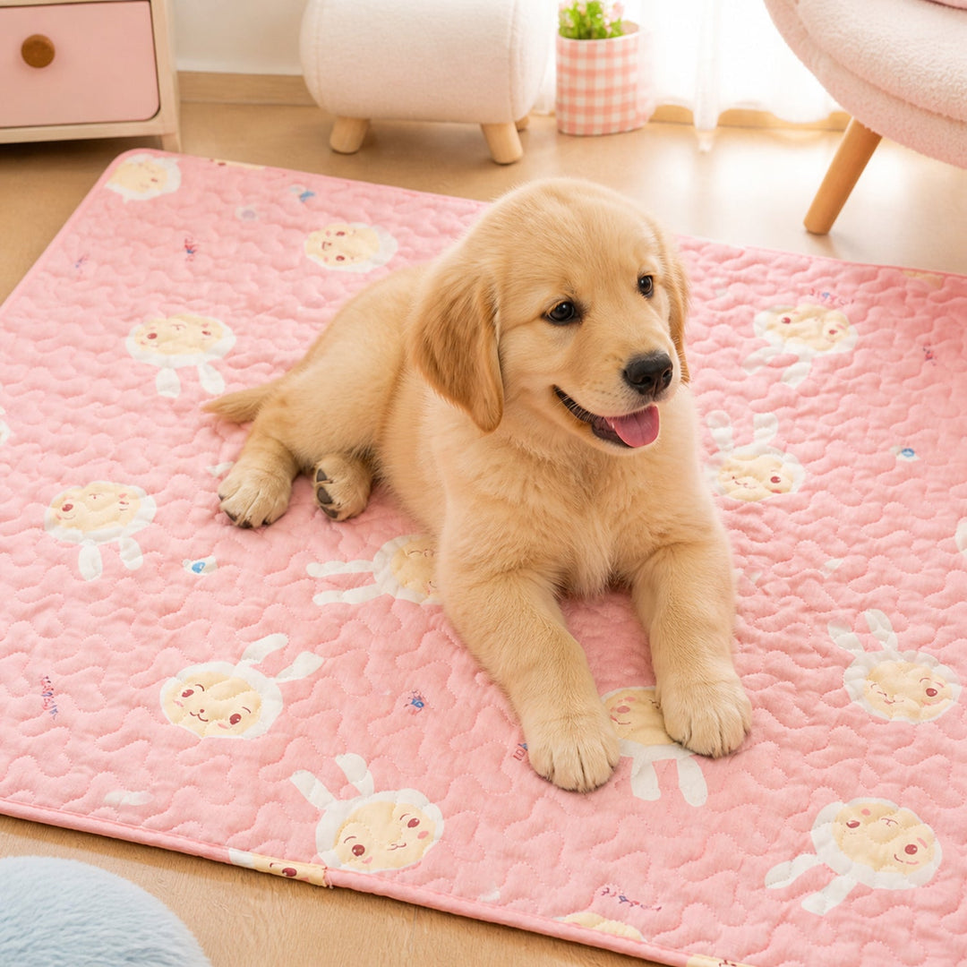 Washable Dog Bed & Cat Bed | Anywhere Quilted Pet Mat | Non-Slip Base