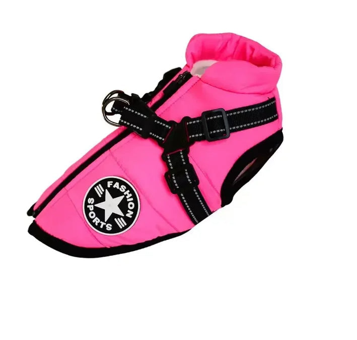 Waterproof Dog Jacket with Built-In Harness | Adjustable | Rain & Wind Protection | Sizes S–5XL