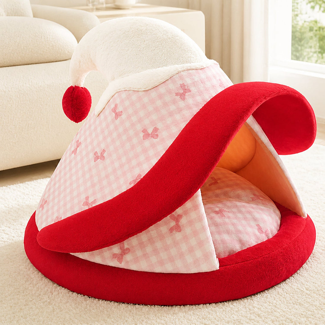 Dog Bed & Cat Bed | Witch Hat House | Soft Plush Hideaway with a Non-Slip Base