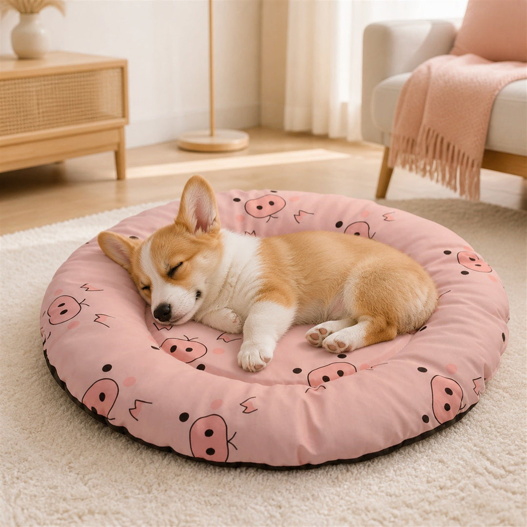 Waterproof Dog Bed & Cat Bed | Round Pet Mat | Washable & Non-Slip