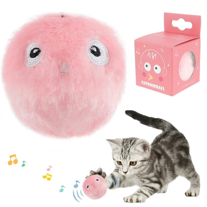 Interactive Cat Plush Balls with Animal Sounds