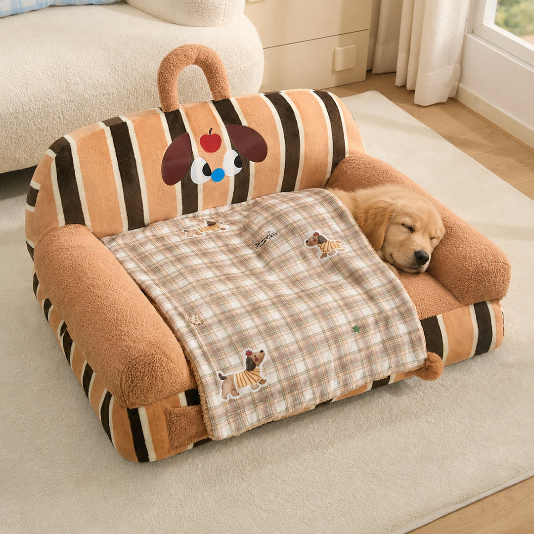 Dog Blanket & Cat Blanket | Reversible Plush with Pillow | Machine Washable