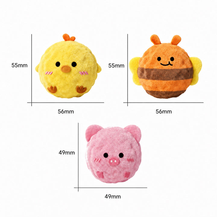 Farm Friends Squeaky Dog Toy Set | Washable Plush Teething Balls