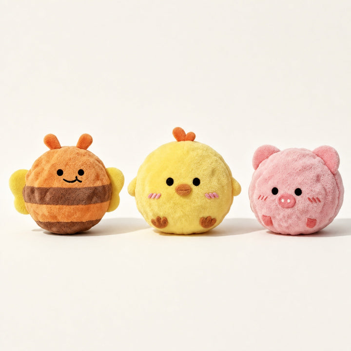 Farm Friends Squeaky Dog Toy Set | Washable Plush Teething Balls