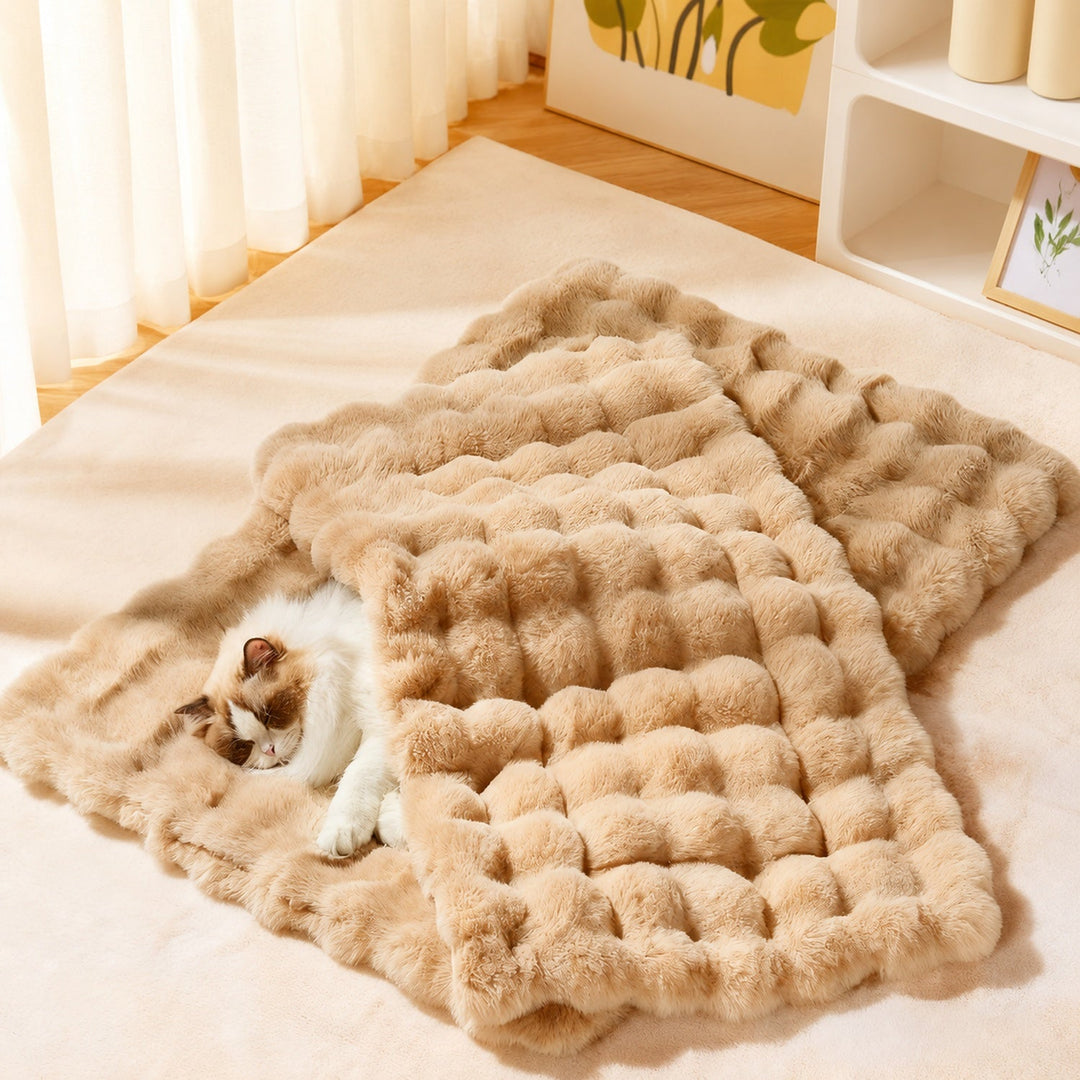 Dog Bed & Cat Bed | Tufted Plush Pet Mat | Soft Cushion for Floors & Chairs