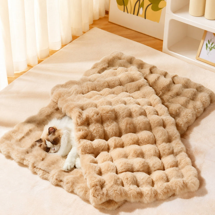 Dog Bed & Cat Bed | Tufted Plush Pet Mat | Soft Cushion for Floors & Chairs