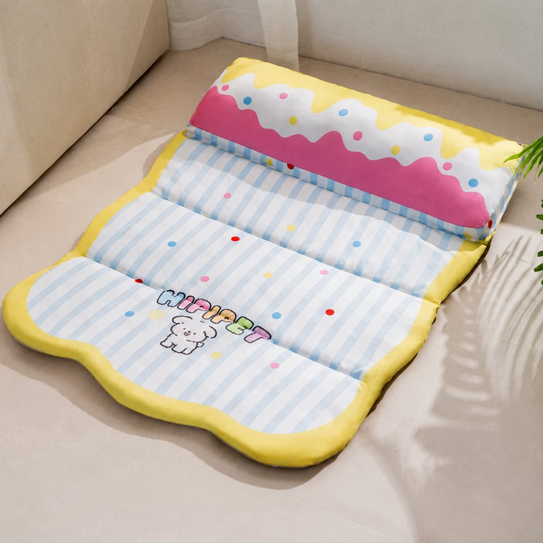 Dog Bed & Cat Bed | Foldable Cooling Pet Mat | Waterproof Twill & Support Pillow