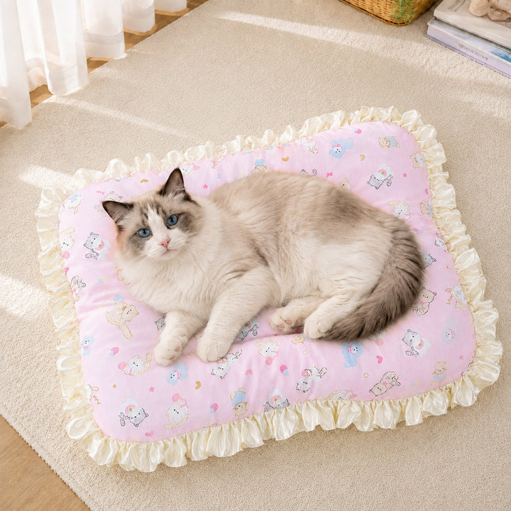 Dog Bed & Cat Bed | Reversible Pet Mat | Breathable Fabric & Warm Flannel