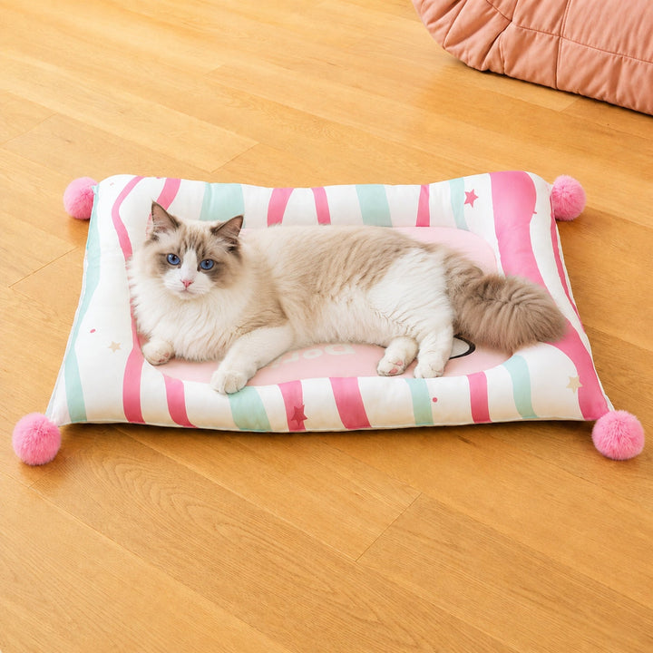 Dog Bed & Cat Bed | Playful Pals Pet Mat | Padded Sides & Waterproof Non-Slip Base