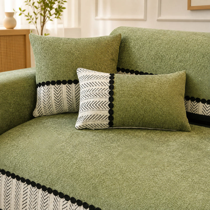 Herringbone Sofa Protector | Chenille Non-Slip All-Season Cover