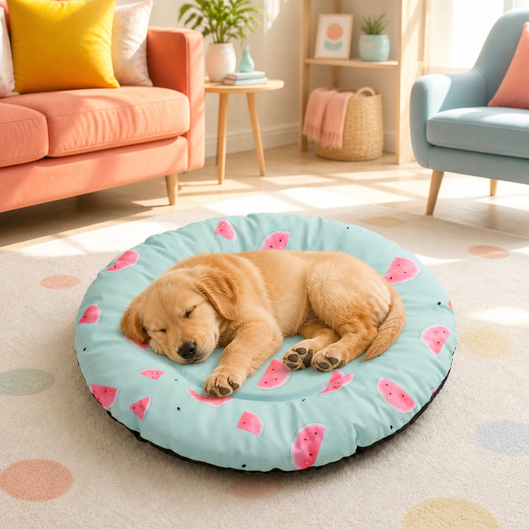Waterproof Dog Bed & Cat Bed | Round Pet Mat | Washable & Non-Slip