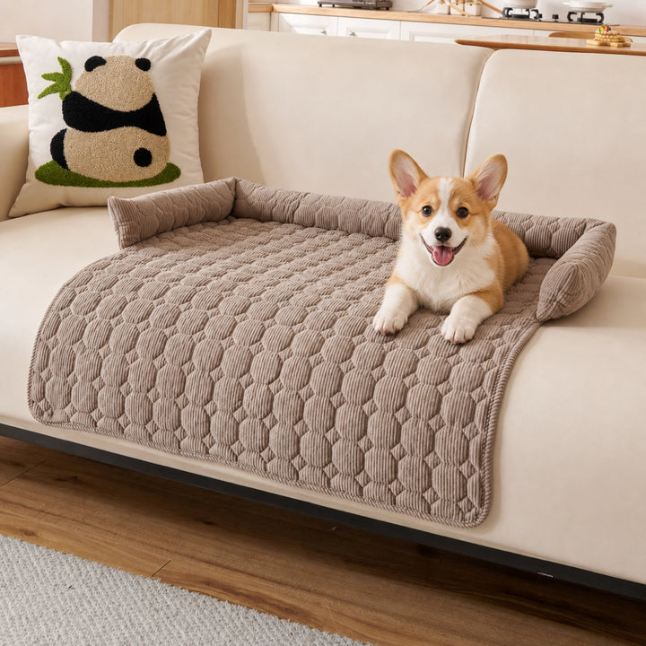 Pearl Fleece Dog Sofa Mat | Non-Slip Furniture Protector
