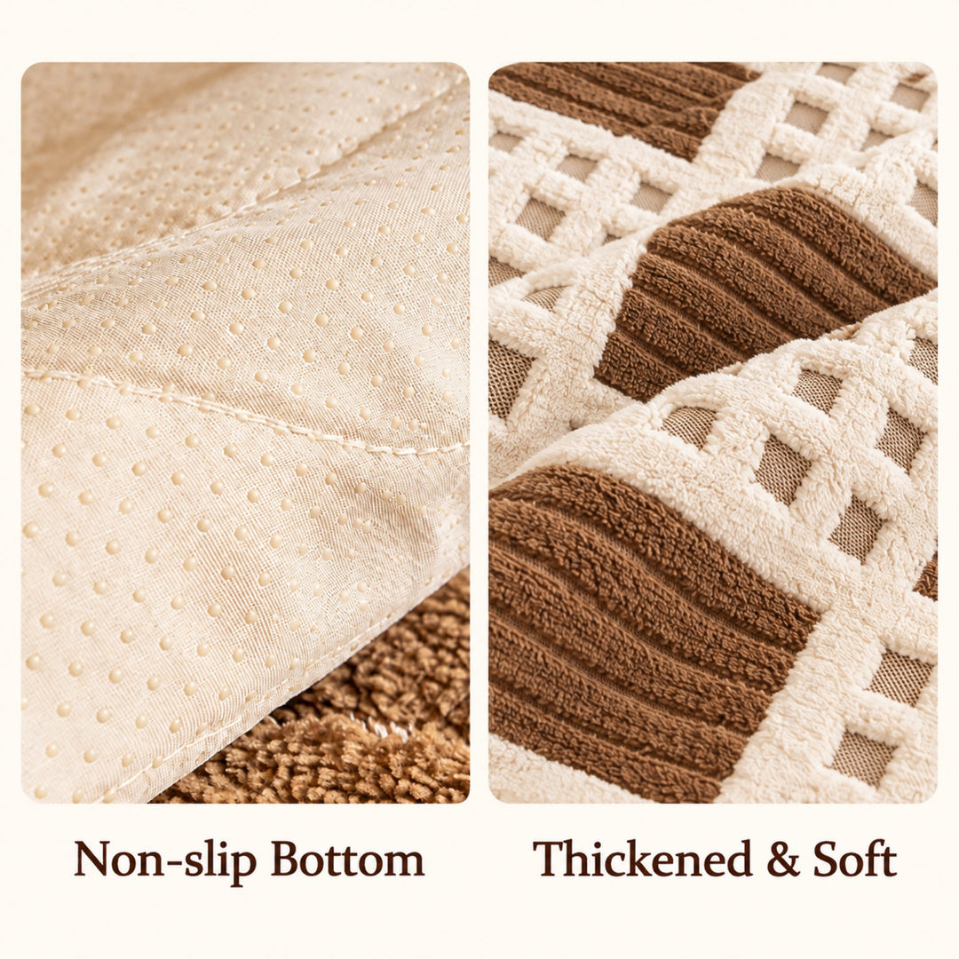 Waffle Sofa Cover | Thick Plush | Non-Slip, Machine-Washable Sofa Protector