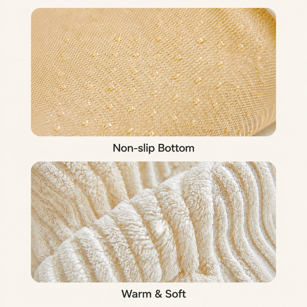Plush Geometric Sofa Protector | Soft Textured Non-Slip Washable Cover
