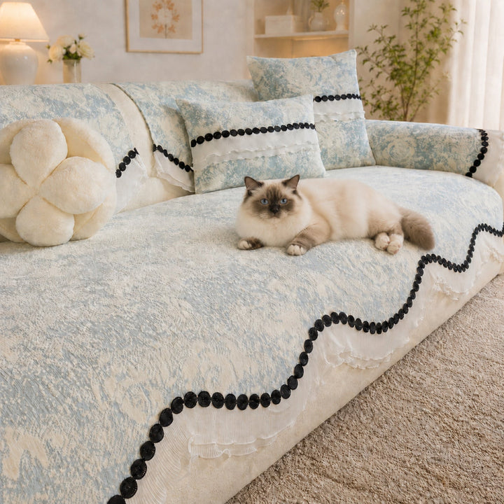 Vintage Bobble Sofa Cover | Non-Slip Machine-Washable | All Season