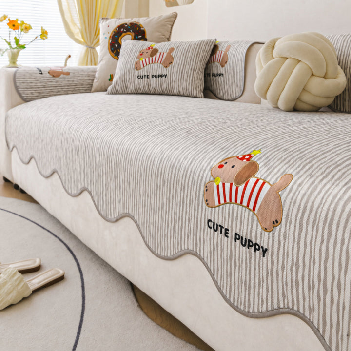 Puppy Cooling Sofa Cover | Anti-Scratch Non-Slip | Machine Washable Pet Protector