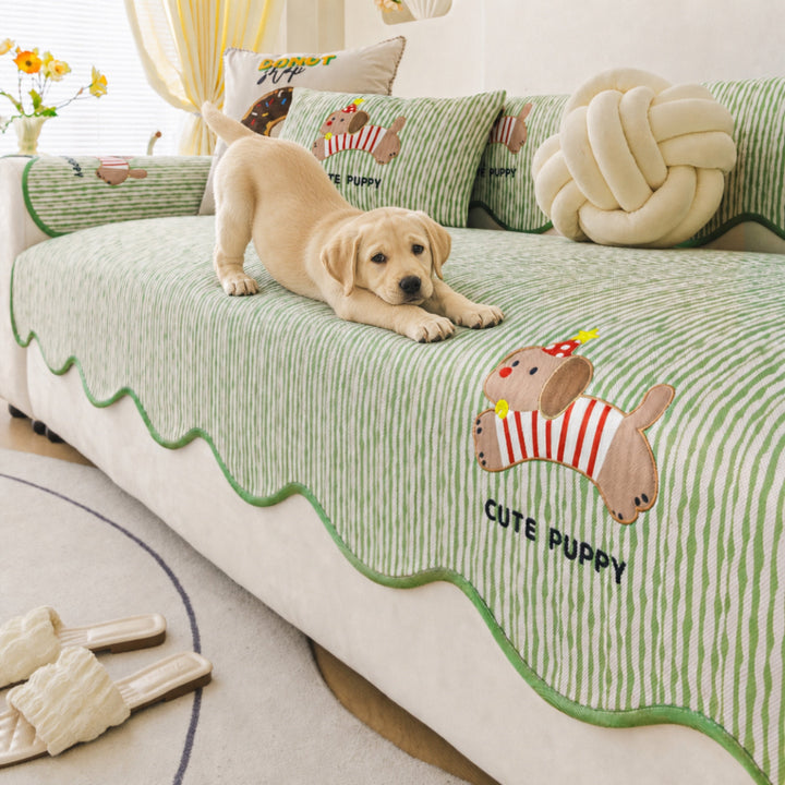 Puppy Cooling Sofa Cover | Anti-Scratch Non-Slip | Machine Washable Pet Protector