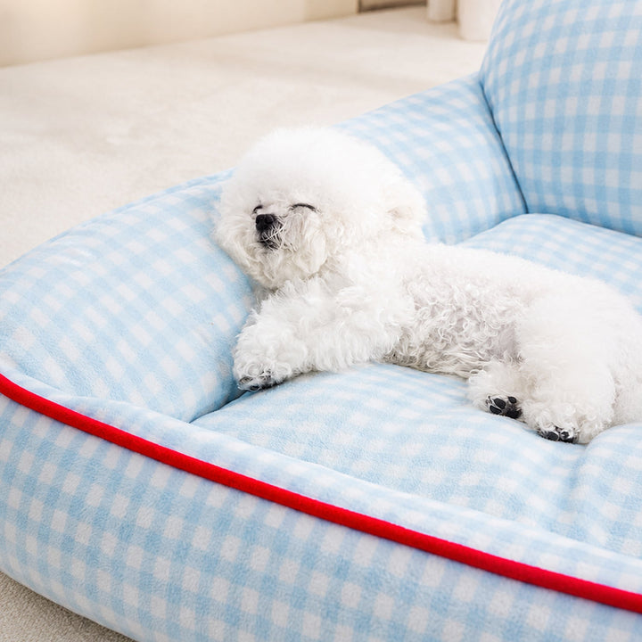 Dog Bed & Cat Bed | Sweet Baby Design | Soft Plush, Raised Sides & Removable Cushion