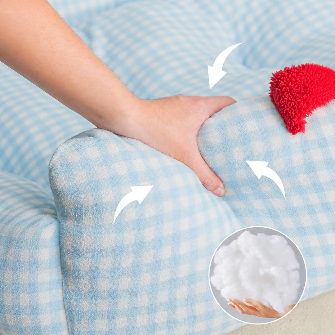 Dog Bed & Cat Bed | Sweet Baby Design | Soft Plush, Raised Sides & Removable Cushion