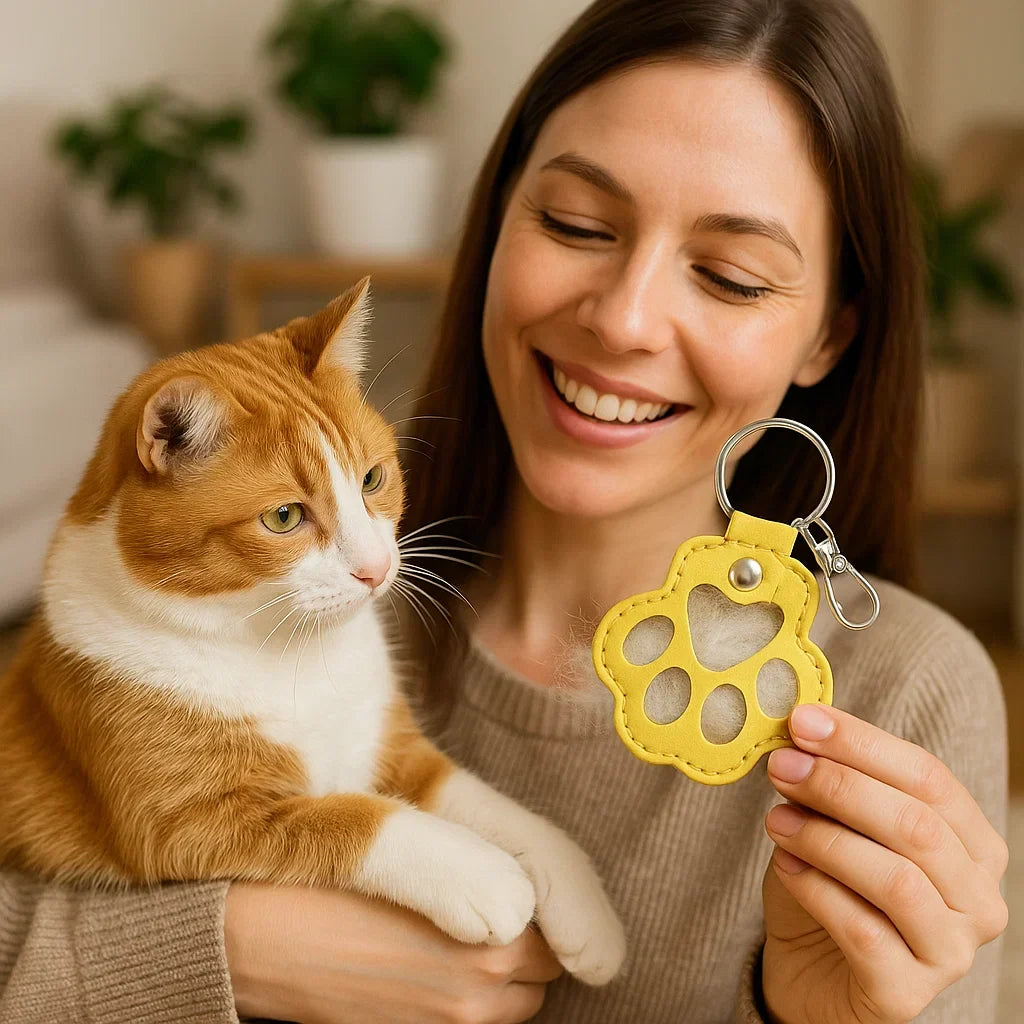 MemoryBand – Leather Keyring for Keeping Pet Hair