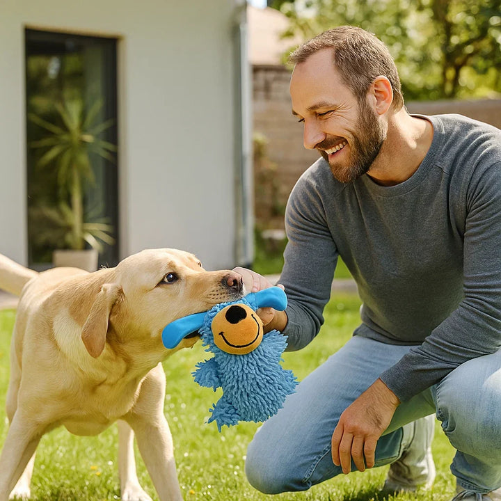 Giggling Dog Toy for Dental Care & Playtime