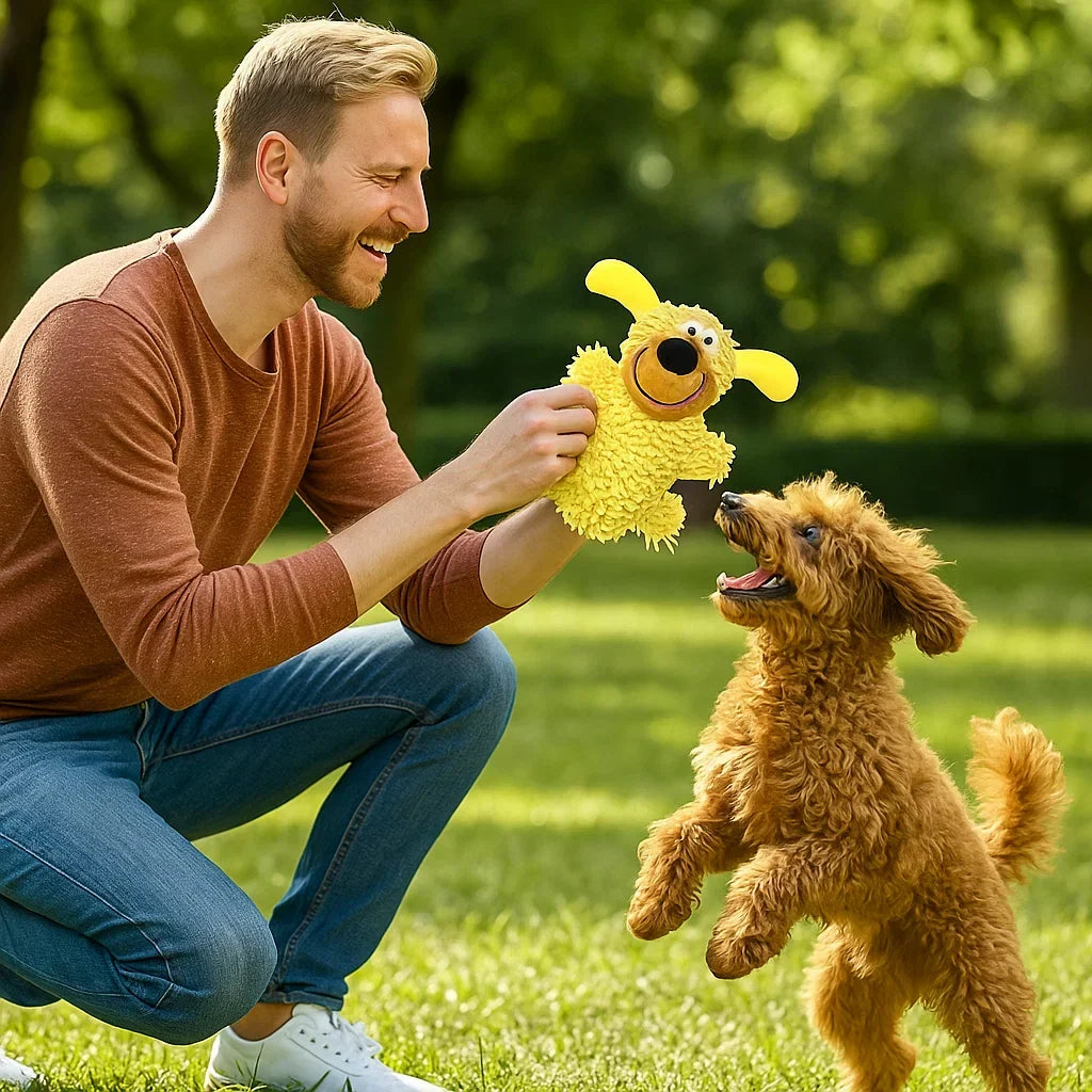 Giggling Dog Toy for Dental Care & Playtime