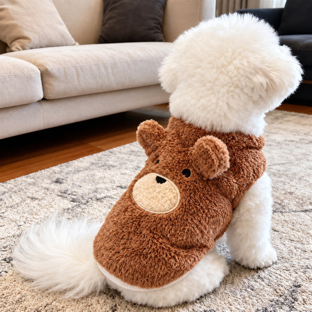 Cuddle Bear Dog Jumper | Soft Sleeveless Fleece for Autumn & Winter