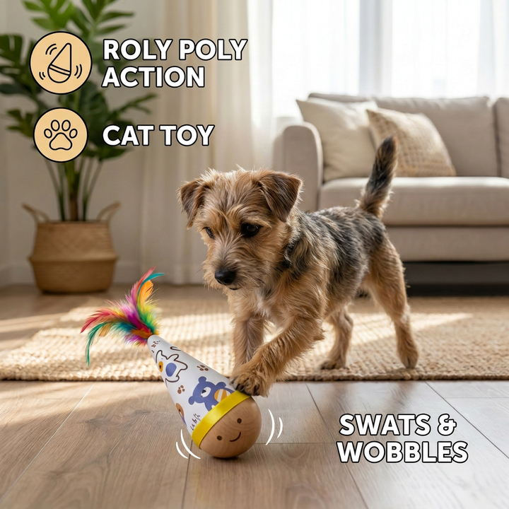 Natural Beech Wood Roly Poly Toy