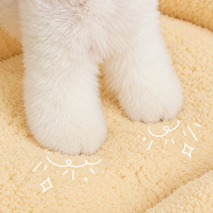 Dog Bed & Cat Bed | Apple Design | Soft Washable Plush with Raised Padded Sides