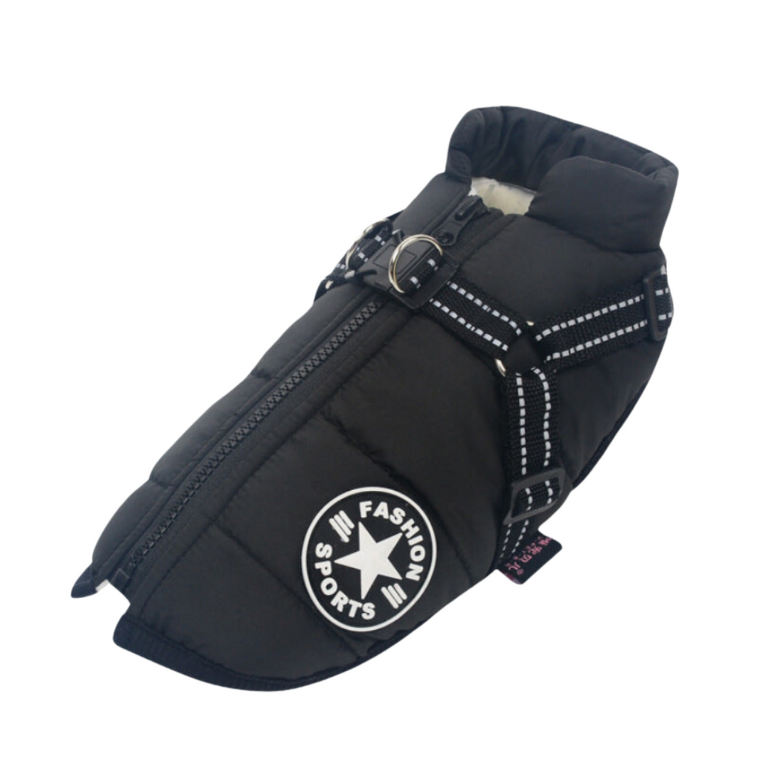 Waterproof Dog Jacket with Built-In Harness | Adjustable | Rain & Wind Protection | Sizes S–5XL