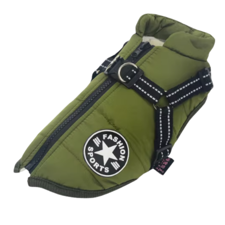 Waterproof Dog Jacket with Built-In Harness | Adjustable | Rain & Wind Protection | Sizes S–5XL