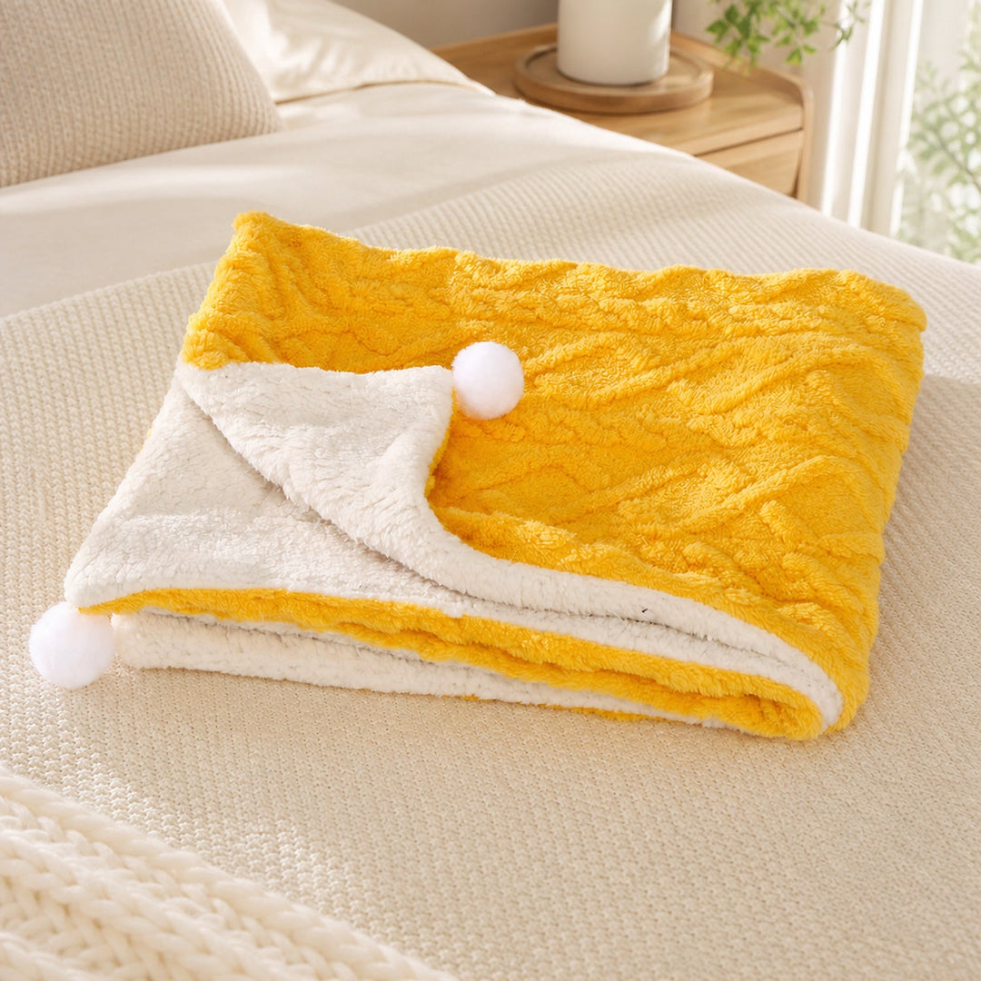 Reversible Plush Pet Blanket | Warm Washable Winter Mat for Dogs & Cats