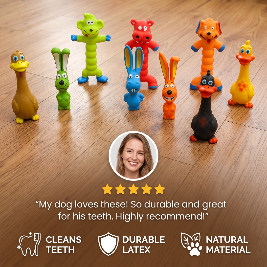 Durable Natural Latex Teeth Cleaning Dog Chew Toy